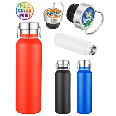 20 oz Double Wall Stainless Steel Vacuum Insulated Travel Bottle. Powder Coated