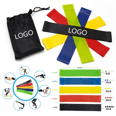 5-Piece Resistance Band Set with Carry Bag