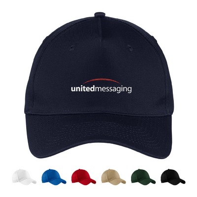 Port & Company® Five-Panel Twill Cap