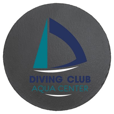 11¾" Round Slate Decor with Foam Pads