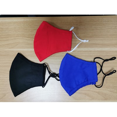 3-Ply Reusable Cotton Mask with Filter Pocket