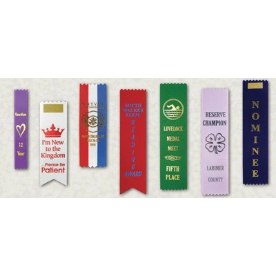 Custom Pinked Top Award Ribbons 2 1/2"x10"