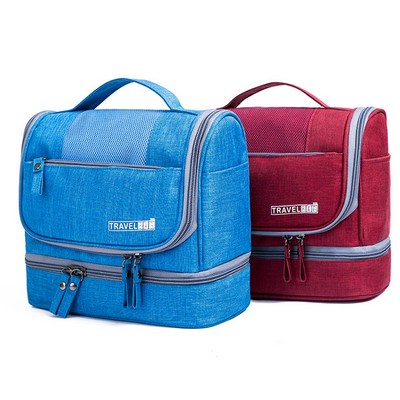 Rush Service Double Layer Hanging Travel Makeup Bag