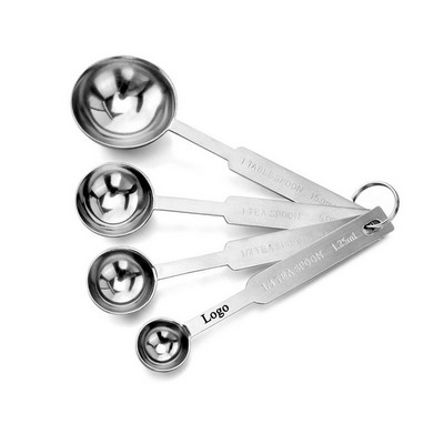 4 Pieces Stainless Steel Measuring Spoon Set