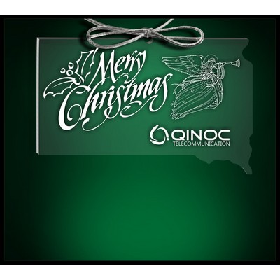 South Dakota Budget Ornament in Clear Acrylic