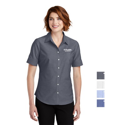Port Authority Women's Short Sleeve SuperPro Oxford Shirt
