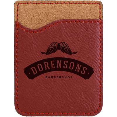 Rose Leatherette Phone Wallet, Laserable, 2-3/8"x3-1/8"H