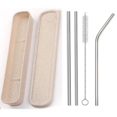 Stainless Steel Straws with degradable Box