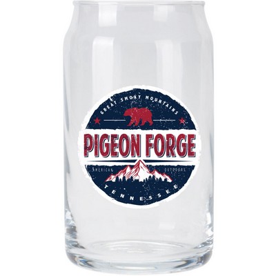 Full Color Can Shape Glass 16oz