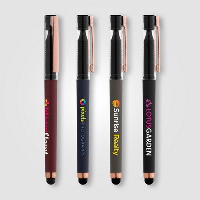 Kappa Softy Rose Gold Gel Pen w/ Stylus - Full-Color Inkjet