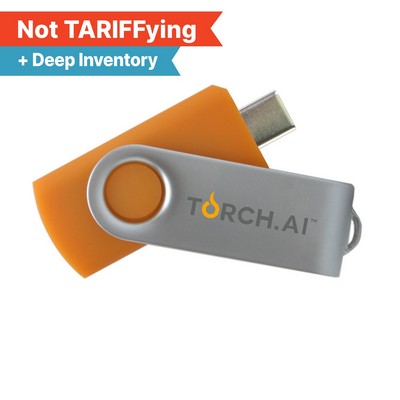 iClick® Type-C Silver Swivel USB Flash Drive 32GB