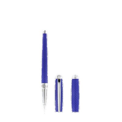 Luxury Line S.T Dupont Line 'D' Velvet Blue Guilloche Rollerball