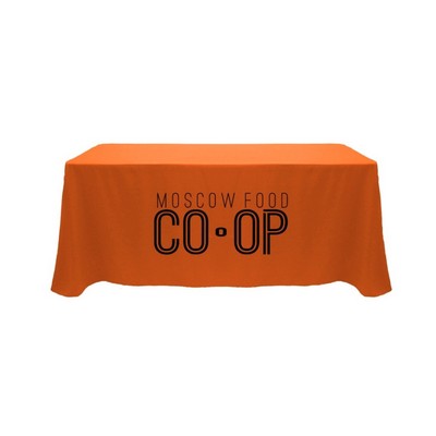 4' Custom Printed Table Throw - Single Color Print