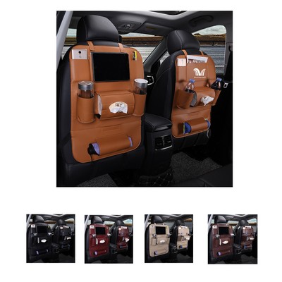 PU Leather Car Backseat Organizer