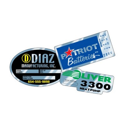Custom Embossable Aluminum Decal (11 to 17 Square Inch)