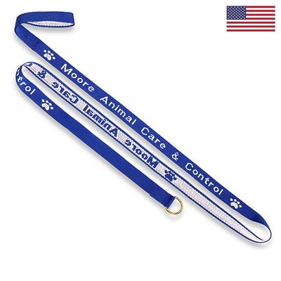 1" X 48" Woven Slip Leash w/ Gold-Colored D-Ring - "Classic" Weave