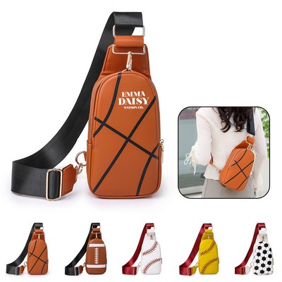 Pu Leather Crossbody Sling Bag