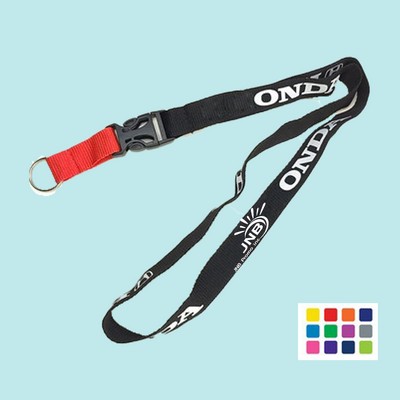 Custom Lanyard with Metal Split Ring & Safety Breakaway