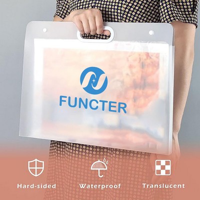 Waterproof Art Portfolio Folder A4 Art Storage Case W/ Handle for Drawing Sketch Photography Poster