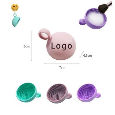 Hemispherical Silicone Bowl Makeup Brush Cleaner