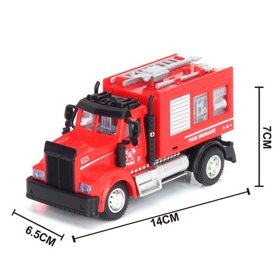 1:64 Pull Back Car Water Cannon Fire Truck