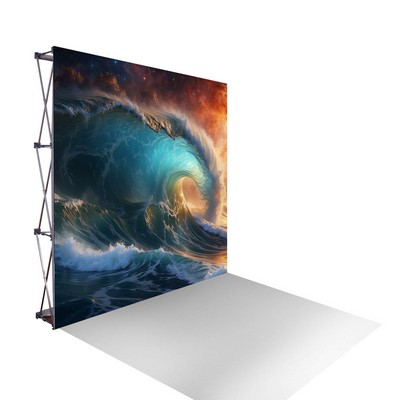 8' Pop-Up Straight Backdrop Wall Kit Trade Show Display