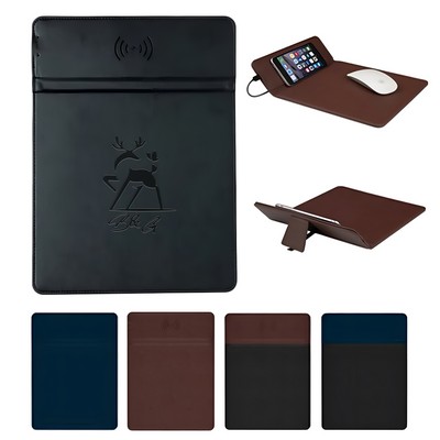 Wireless Charging Mouse Pad With Phone Stand
