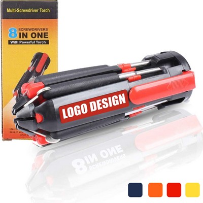 8-in-1 LED Light Screwdriver Tool