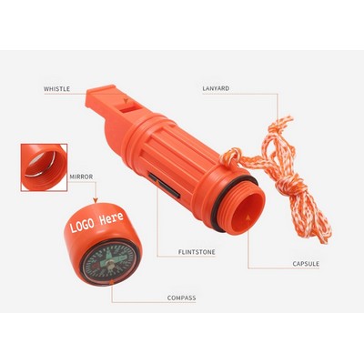 5in1 Survival whistles compass