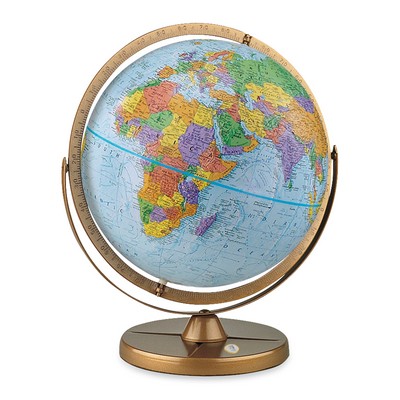 Globe W/ Silver Medallion