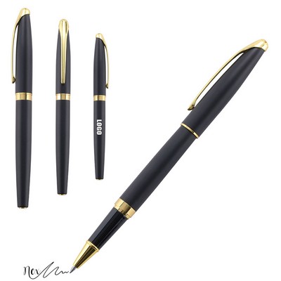 Gold Clip Metallic Retractable Cap Signing Pen