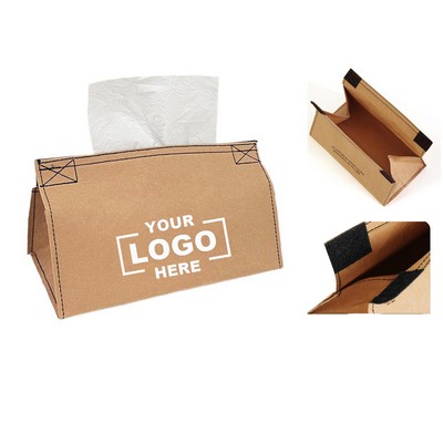 Triangular Kraft Paper Tissue Box