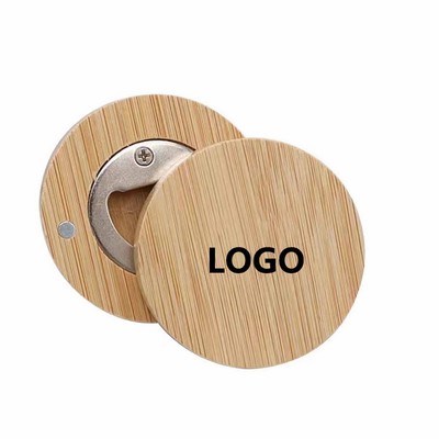 Bamboo Coaster Bottle Opener