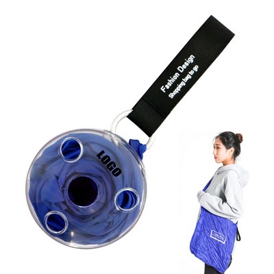 Collapsible Tote Bag in Clear Case With Hanging Rope