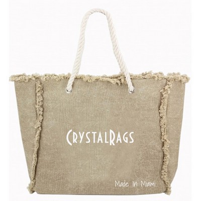 Mannitok Fringe Beach Tote, Natural
