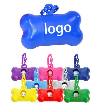 3 1/3" Pets Bone-Shaped Poop Bag Dispenser Dog Waste Disposal Bag Dispenser