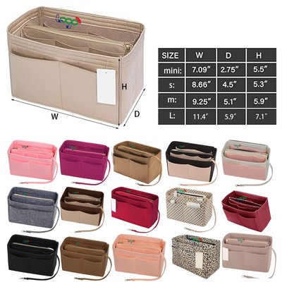 Purse Organizer Insert Felt Bag Organize
