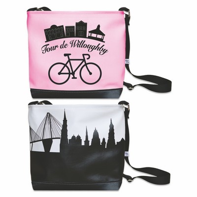 City Skyline Silhouette Shoulder Bag Crossbody Tote - UV Printed Vinyl