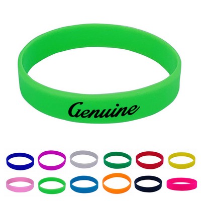 Single Color Fill Silicone Wristband