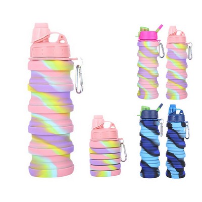 17oz Collapsible Silicone Travel Water Bottle