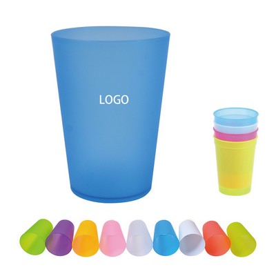 Eco-Friendly Solid Color Wide-Mouth Plastic Cup