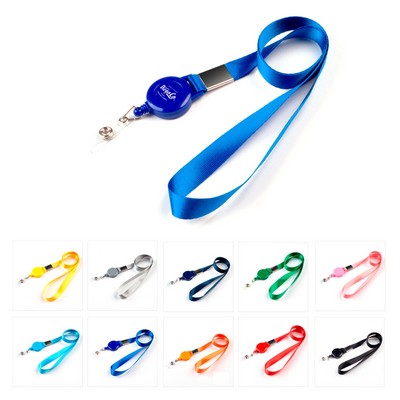 Lightweight Lanyard with Retractable Badge Reels