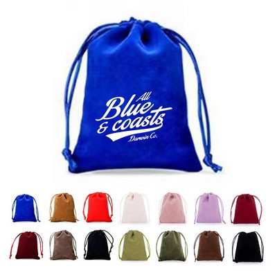 Flocked Drawstring Bag