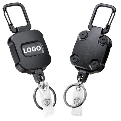Retractable ID Badge Holder Key Reel