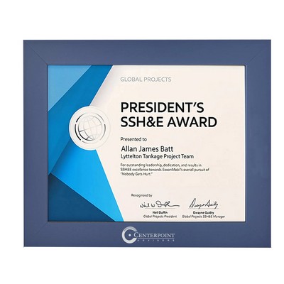 London Blue 8.5" x 11" Certificate Frame