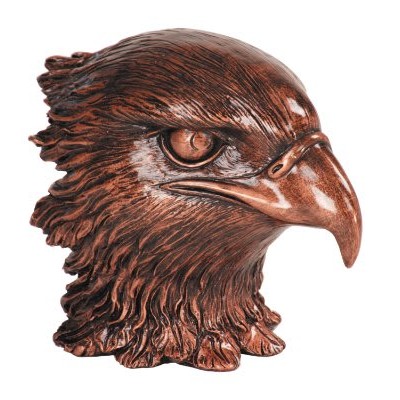 4" Antique Metallic Bronze Eagle Head Resin