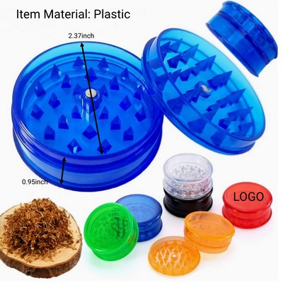 3" Custom Plastic Three Layer Magnetic Herb Grinder MOQ100PCS