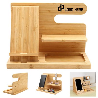 6 X 10.2 X 7.6Inch Wood Phone Stand Desk Organizer