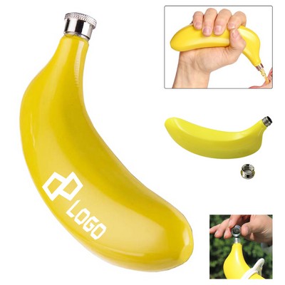 5Oz Portable Stainless Steel Banana Shape Bottle
