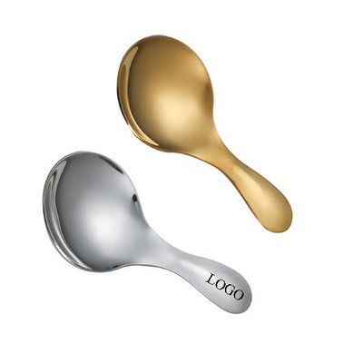 Stainless Steel Short Handle Round Spoon
